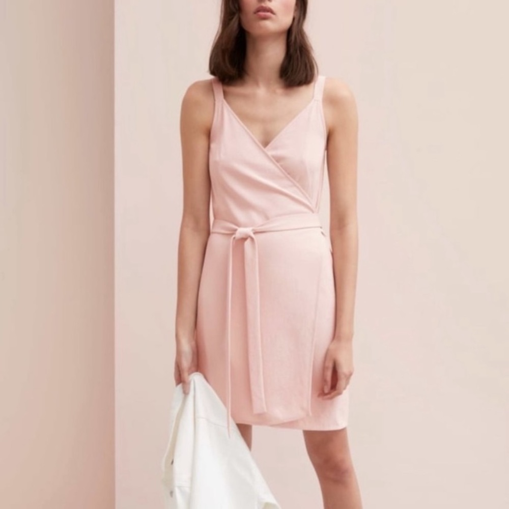 Everlane Pink Wrap Dress